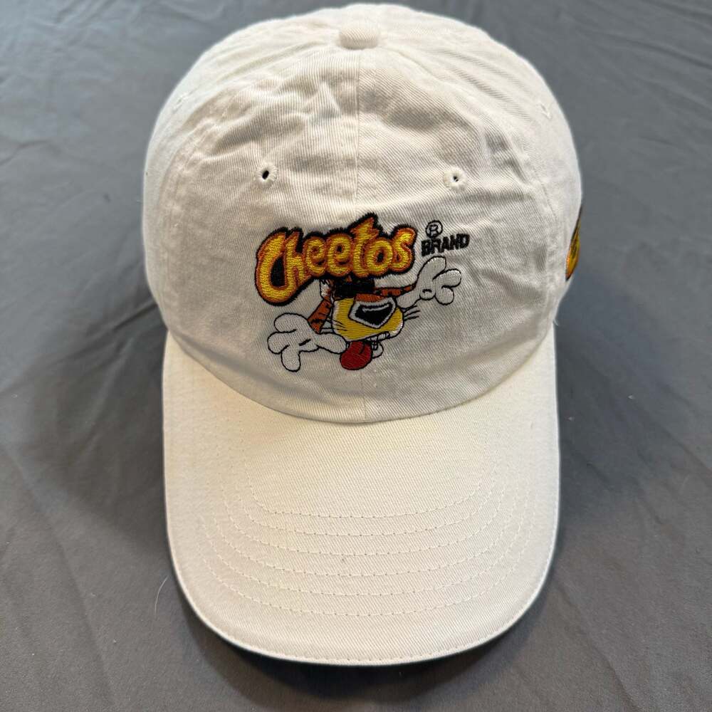 Cheetos Brand White Adjustable Hat Chester Cheetah Sweda Promo Embroidered Cap
